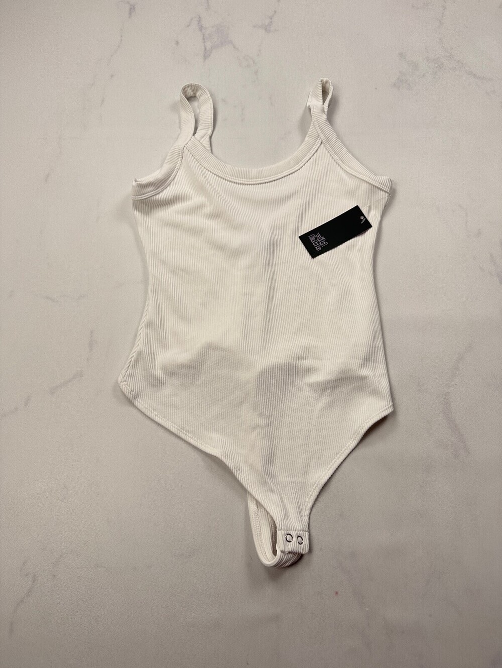 Wild Fable Bodysuit White Modern Adjustable - Womens XL